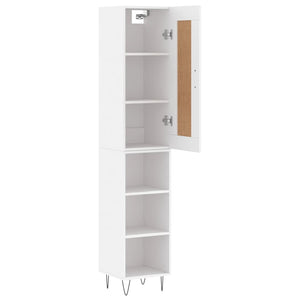 vidaXL Highboard White 34.5x34x180 cm Engineered Wood