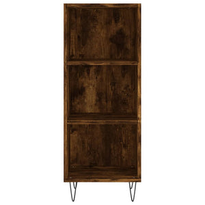 vidaXL Highboard Smoked Oak 34.5x34x180 cm Engineered Wood