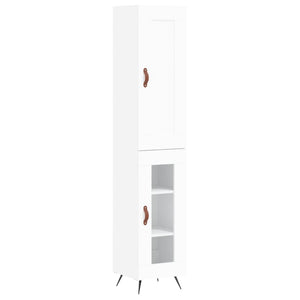 vidaXL Highboard White 34.5x34x180 cm Engineered Wood