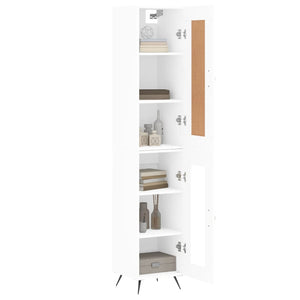 vidaXL Highboard White 34.5x34x180 cm Engineered Wood