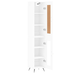 vidaXL Highboard White 34.5x34x180 cm Engineered Wood