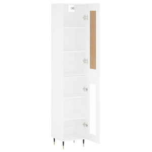 vidaXL Highboard White 34.5x34x180 cm Engineered Wood