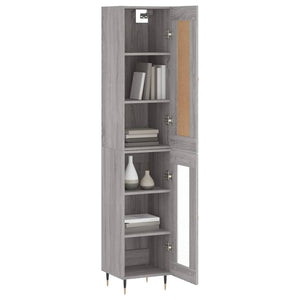 vidaXL Highboard Grey Sonoma 34.5x34x180 cm Engineered Wood