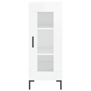 vidaXL Highboard High Gloss White 34.5x34x180 cm Engineered Wood