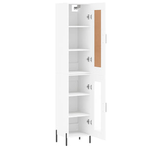 vidaXL Highboard White 34.5x34x180 cm Engineered Wood