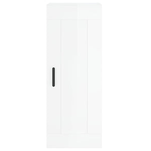 vidaXL Highboard High Gloss White 34.5x34x180 cm Engineered Wood