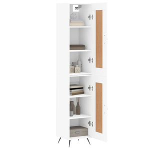 vidaXL Highboard White 34.5x34x180 cm Engineered Wood