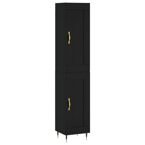 vidaXL Highboard Black 34.5x34x180 cm Engineered Wood