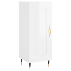 vidaXL Highboard High Gloss White 34.5x34x180 cm Engineered Wood