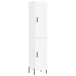 vidaXL Highboard White 34.5x34x180 cm Engineered Wood