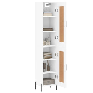 vidaXL Highboard White 34.5x34x180 cm Engineered Wood