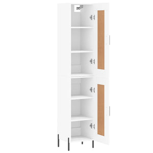 vidaXL Highboard White 34.5x34x180 cm Engineered Wood