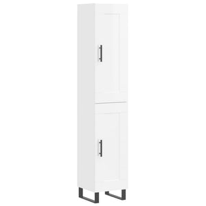 vidaXL Highboard High Gloss White 34.5x34x180 cm Engineered Wood