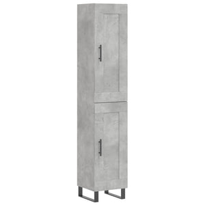 vidaXL Highboard Concrete Grey 34.5x34x180 cm Engineered Wood