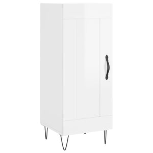 vidaXL Highboard High Gloss White 34.5x34x180 cm Engineered Wood