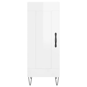 vidaXL Highboard High Gloss White 34.5x34x180 cm Engineered Wood