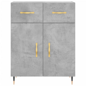 vidaXL Highboard Concrete Grey 69.5x34x180 cm Engineered Wood