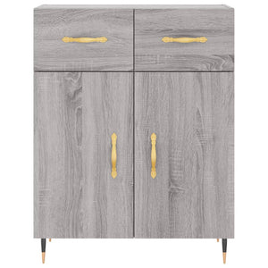 vidaXL Highboard Grey Sonoma 69.5x34x180 cm Engineered Wood