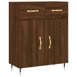 vidaXL Highboard Brown Oak 69.5x34x180 cm Engineered Wood