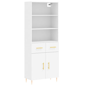 vidaXL Highboard White 69.5x34x180 cm Engineered Wood