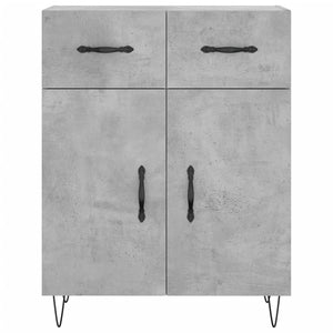 vidaXL Highboard Concrete Grey 69.5x34x180 cm Engineered Wood