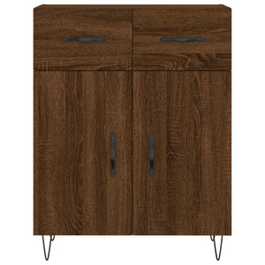 vidaXL Highboard Brown Oak 69.5x34x180 cm Engineered Wood