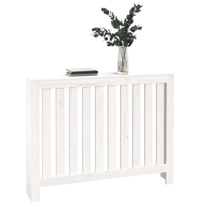 vidaXL Radiator Cover White 108.5x19x84 cm Solid Wood Pine