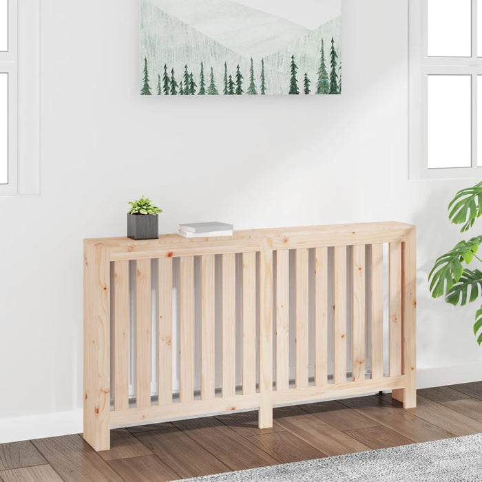 vidaXL Radiator Cover 153x19x84 cm Solid Wood Pine