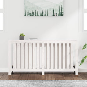 vidaXL Radiator Cover White 169x19x84 cm Solid Wood Pine