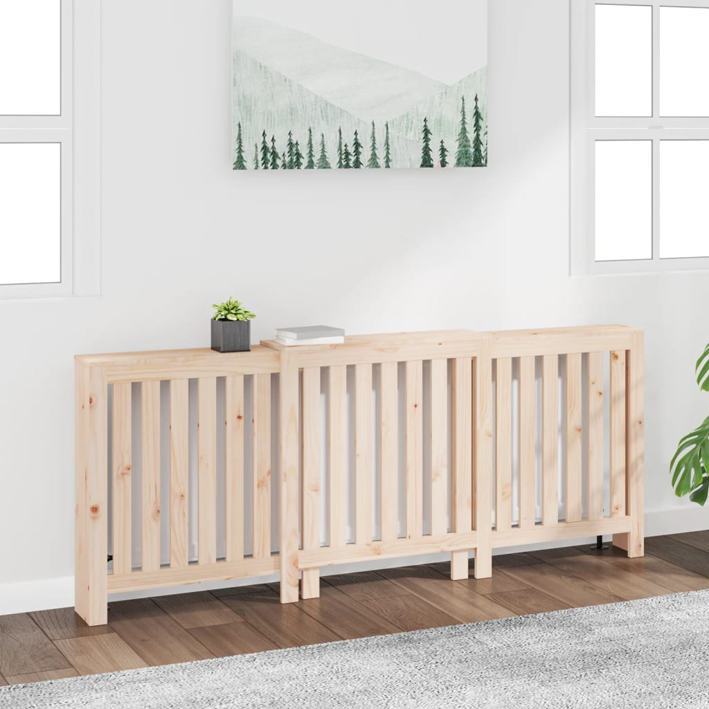 vidaXL Radiator Cover 210x21x85 cm Solid Wood Pine