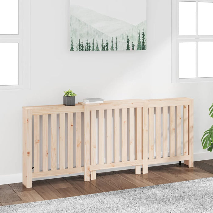 vidaXL Radiator Cover 210x21x85 cm Solid Wood Pine