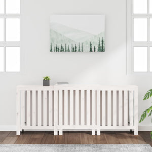 vidaXL Radiator Cover White 210x21x85 cm Solid Wood Pine