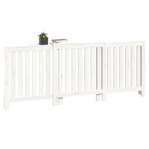 vidaXL Radiator Cover White 210x21x85 cm Solid Wood Pine