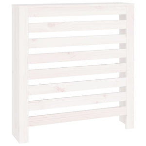 vidaXL Radiator Cover White 79.5x19x84 cm Solid Wood Pine