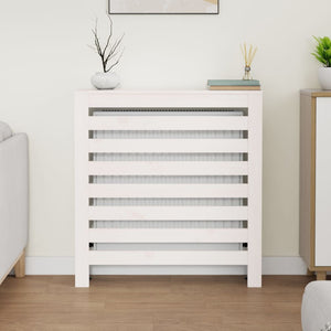 vidaXL Radiator Cover White 79.5x19x84 cm Solid Wood Pine