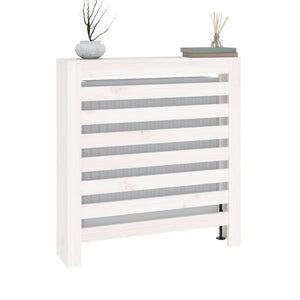 vidaXL Radiator Cover White 79.5x19x84 cm Solid Wood Pine