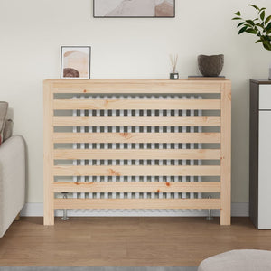 vidaXL Radiator Cover 108.5x19x84 cm Solid Wood Pine