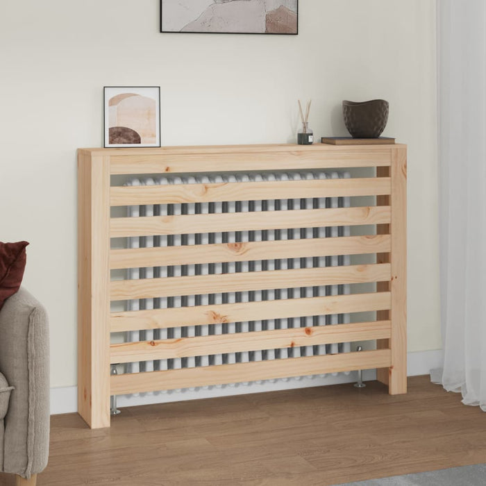 vidaXL Radiator Cover 108.5x19x84 cm Solid Wood Pine