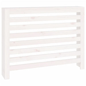 vidaXL Radiator Cover White 108.5x19x84 cm Solid Wood Pine