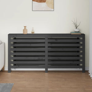 vidaXL Radiator Cover Grey 169x19x84 cm Solid Wood Pine