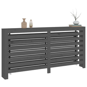 vidaXL Radiator Cover Grey 169x19x84 cm Solid Wood Pine