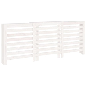 vidaXL Radiator Cover White 210x21x85 cm Solid Wood Pine