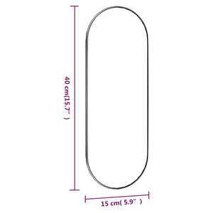 vidaXL Wall Mirror 15x40 cm Glass Oval