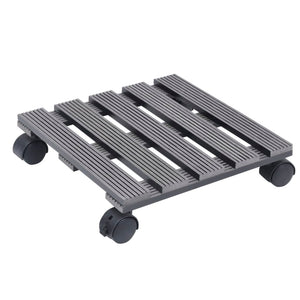 vidaXL Plant Trolleys 4 pcs Grey 30x30x7,5 cm WPC