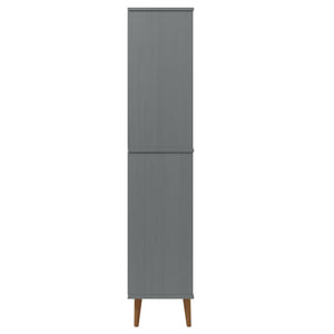 vidaXL Bookcase MOLDE Grey 85x35x170,5 cm Solid Wood Pine