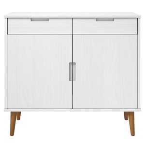 vidaXL Sideboard MOLDE White 90x40x80 cm Solid Wood Pine