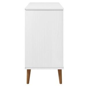 vidaXL Sideboard MOLDE White 90x40x80 cm Solid Wood Pine