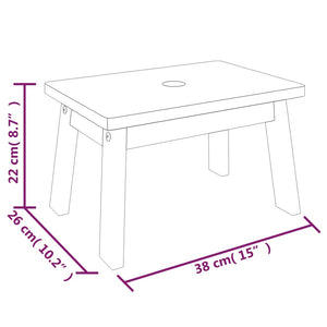 vidaXL Step Stool 38x26x22 cm Solid Wood Acacia