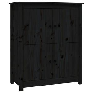 vidaXL Sideboard Black 83x41.5x100 cm Solid Wood Pine