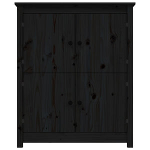 vidaXL Sideboard Black 83x41.5x100 cm Solid Wood Pine